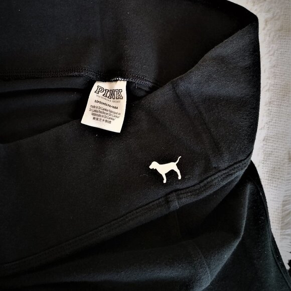 PINK Victoria's Secret Black Pants With Braid Detail Size Small - Picture 3 of 3